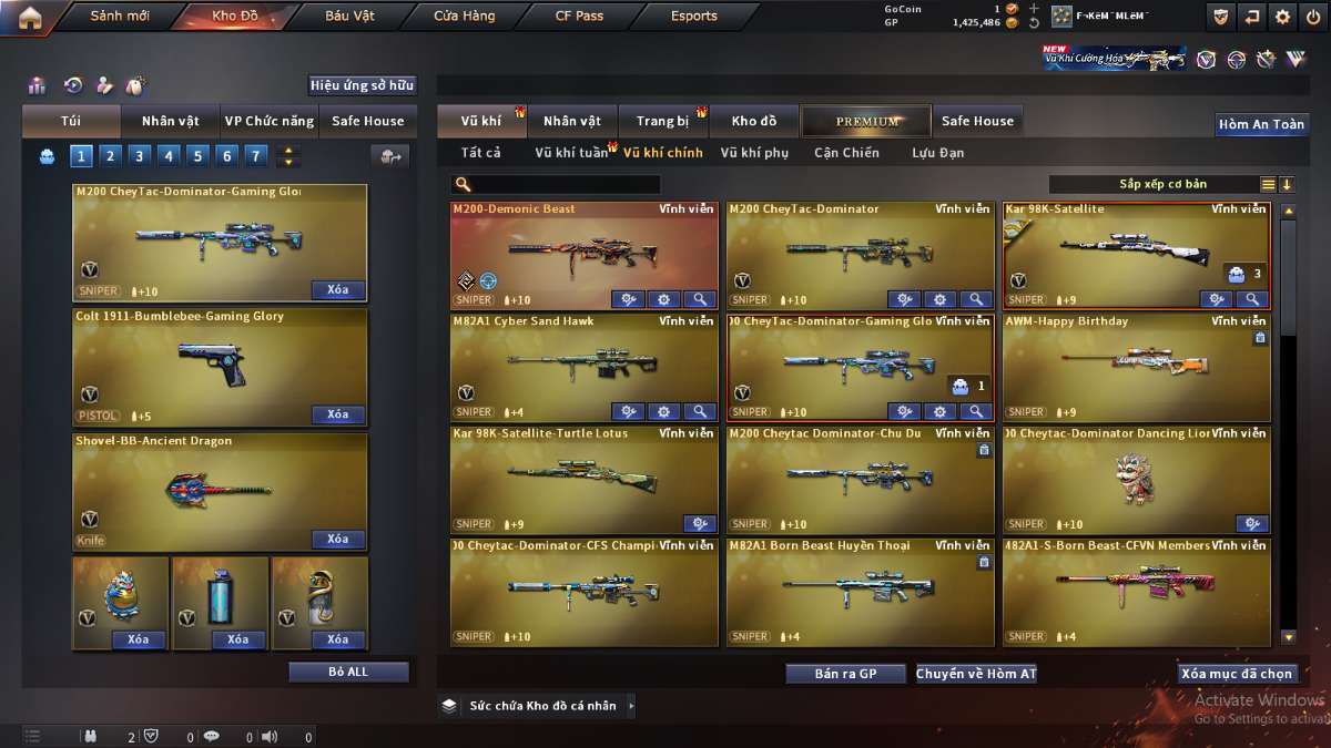 shop acc cf uy tin gia re